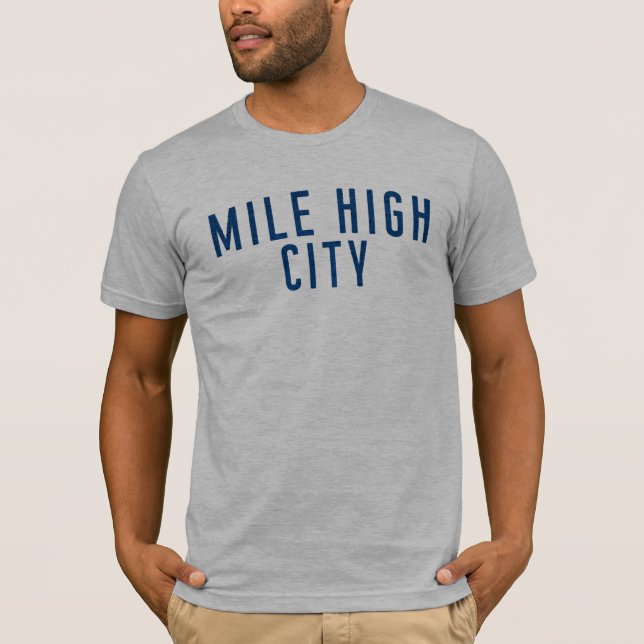 Meile-Er-hoh Stadt-T - Shirt - Denver, Colorado (Vorderseite)