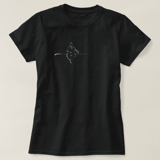Meilen durch den T - Shirt der Motorrad-Frauen (Design vorne)