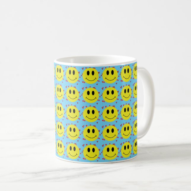 Meilen klassischer Grin Faces Kaffeetasse (VorderseiteRechts)