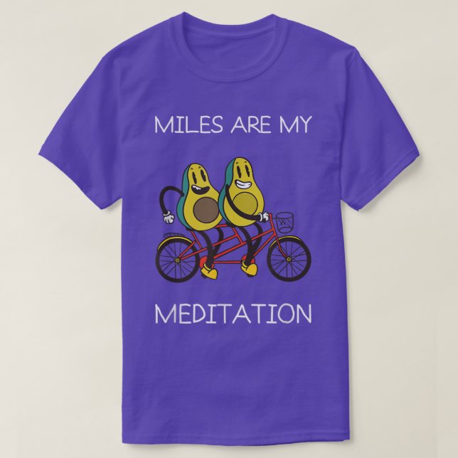 Meilen Meditation Mountain Avocado Biking Cycling  T-Shirt (Design vorne)