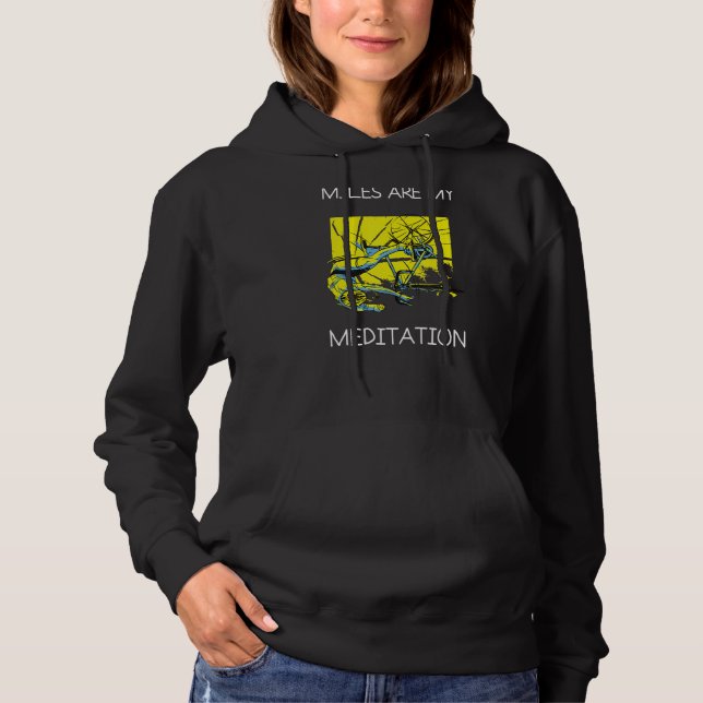 Meilen Meditation Mountainbike Mtb Radfahren Hoodie (Vorderseite)