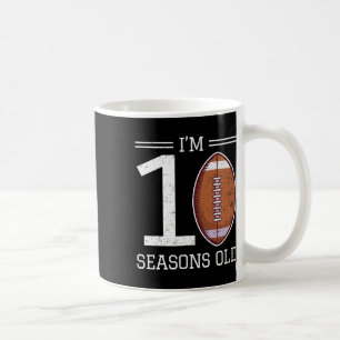 Meilenstein 10. Geburtstag American Football Junge Kaffeetasse