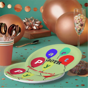 Meilenstein 30. Geburtstag Party Balloons Pappteller