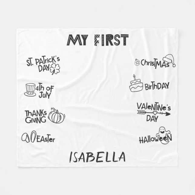 Meilenstein für das erste moderne niedliche Holida Fleecedecke (Vorderseite (Horizontal))