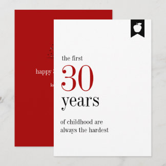 Meilenstein Geburtstag 30. Geburtstagskarte Einladung