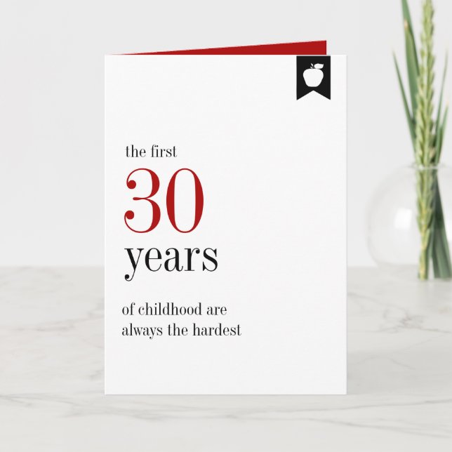 Meilenstein Geburtstag 30. Geburtstagskarte Karte (Vorderseite)