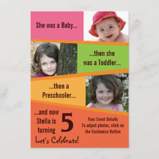 Meilenstein Geburtstag - Mädchen Einladung