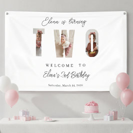 Meilenstein-Geburtstags-Foto-Typografie-Banner Banner