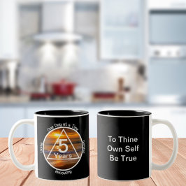 Meilenstein in der Erholung Geschenk - Sobriety Ge Zweifarbige Tasse