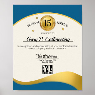 Meilenstein-Jubiläumsurkunde Poster