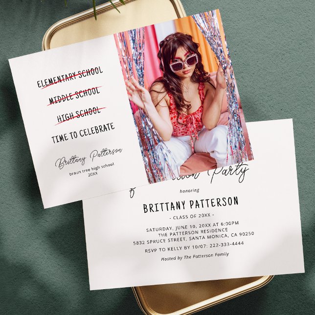 Meilenstein Moments Foto Abschluss Einladung (Von Creator hochgeladen)