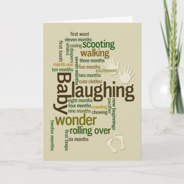 Meilensteine für das erste Jahr des Babys Karte (Vorderseite)