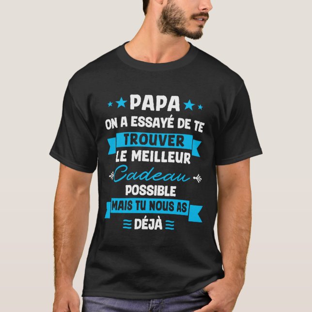Meilleur Papa Cadeau Jahrestag T-Shirt (Vorderseite)