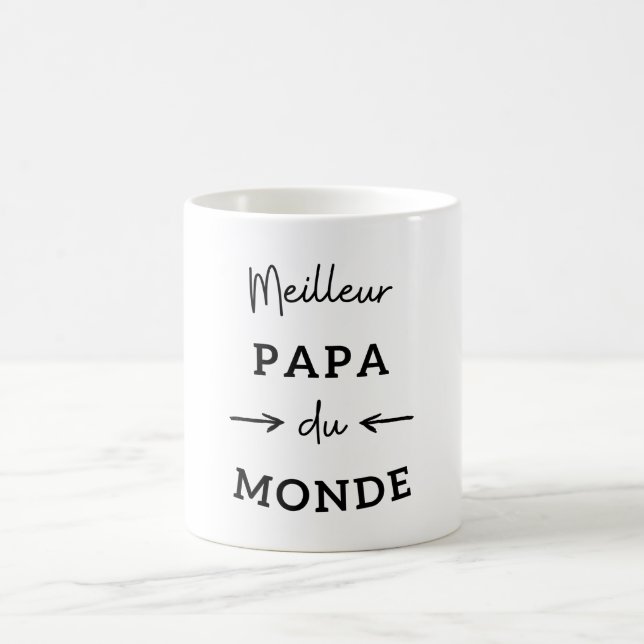 Meilleur papa du monde (noir) kaffeetasse (Mittel)
