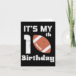 Mein 10. Geburtstag American Football 10 Jahre alt Karte