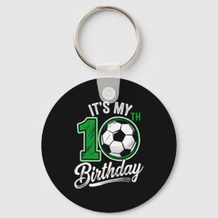 Mein 10. Geburtstag Fußball 10 Jahre alt Geburtsta Schlüsselanhänger
