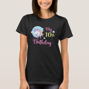 Mein 10. Geburtstag Niedliches Einhorn T-Shirt