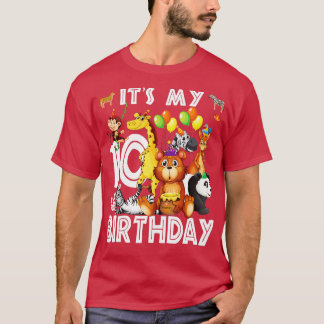 Mein 10. Geburtstag Safari Jungle Animals Liebhabe T-Shirt