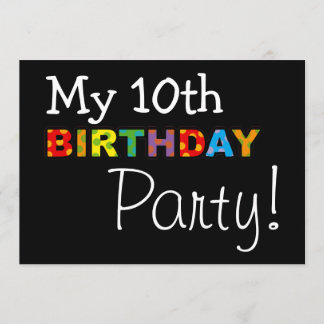 Mein 10. Geburtstags-Party Einladung