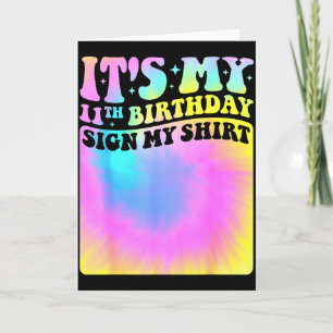Mein 11. Geburtstag Unterschreibe Mein Shirt Cute  Karte