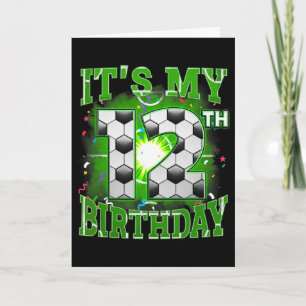 Mein 12. Geburtstag Jungen Fußball 12 Jahre alt Te Karte