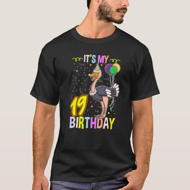 Mein 19. Geburtstag Strauß T-Shirt (Vorderseite)