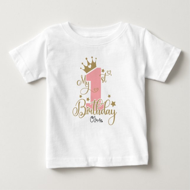 Mein 1. Geburtstag Baby Girl Bodysuit T-shirt (Vorderseite)