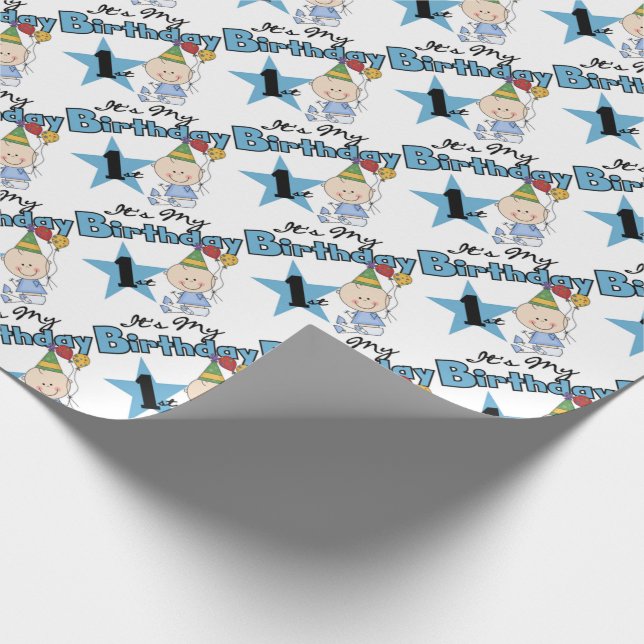 Mein 1. Geburtstag Geschenkpapier (Ecke)