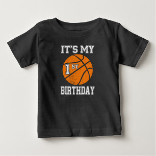 Mein 1. Geburtstag Junge Basketball 1 Jahr alt Baby T-shirt