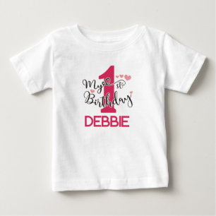 Mein 1. Geburtstag - Personalisiertes Mädchen-T-Sh Baby T-shirt