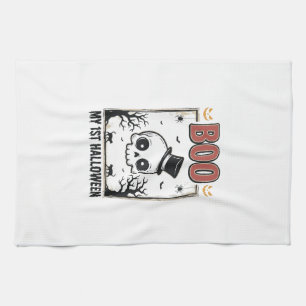 Mein 1. Halloween-Baby-Totenkopf-Vintage-Gravur-Sh Geschirrtuch