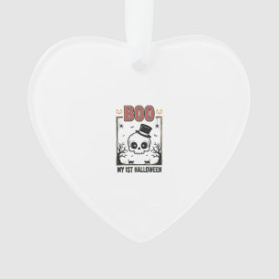 Mein 1. Halloween-Baby-Totenkopf-Vintage-Gravur-Sh Ornament
