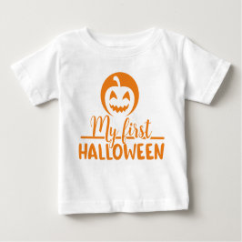 Mein 1. Halloween Beängstigend Orange Pumpkin Baby T-shirt