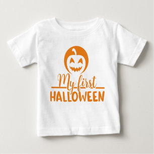 Mein 1. Halloween Beängstigend Orange Pumpkin Baby T-shirt