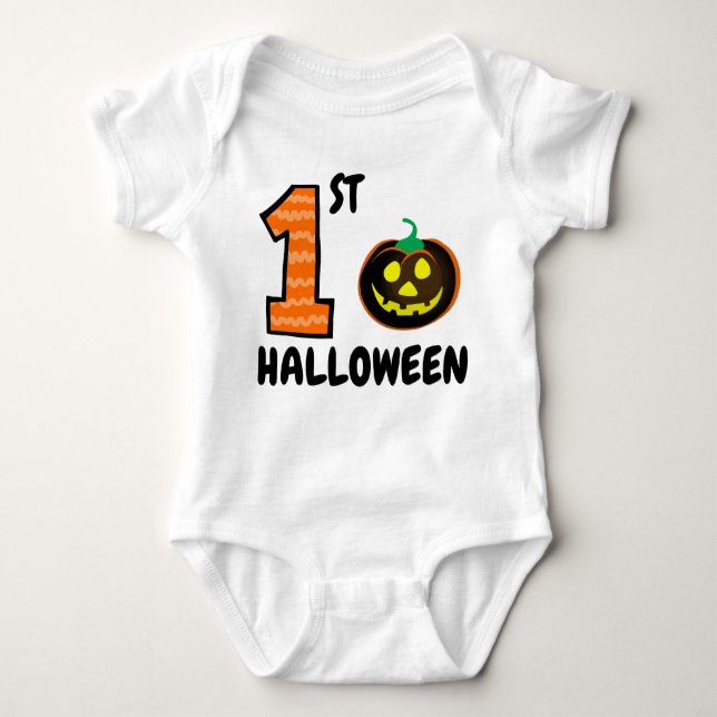 Mein 1. Halloween Niedlicher Baby-Spooky-Anzug Baby Strampler (Vorderseite)