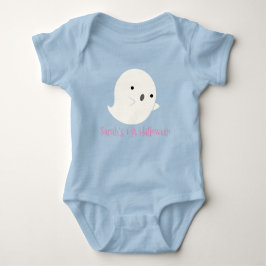Mein 1. Halloween Pink & Blue Ghost Personalisiert Baby Strampler