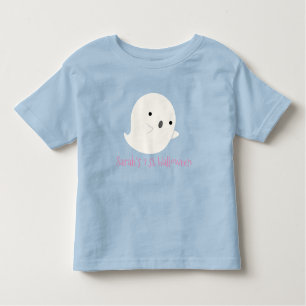 Mein 1. Halloween Pink & Blue Ghost Personalisiert Kleinkind T-shirt