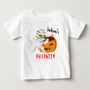 Mein 1. Halloween Pumpkin Ghost Personalisiert Baby T-shirt