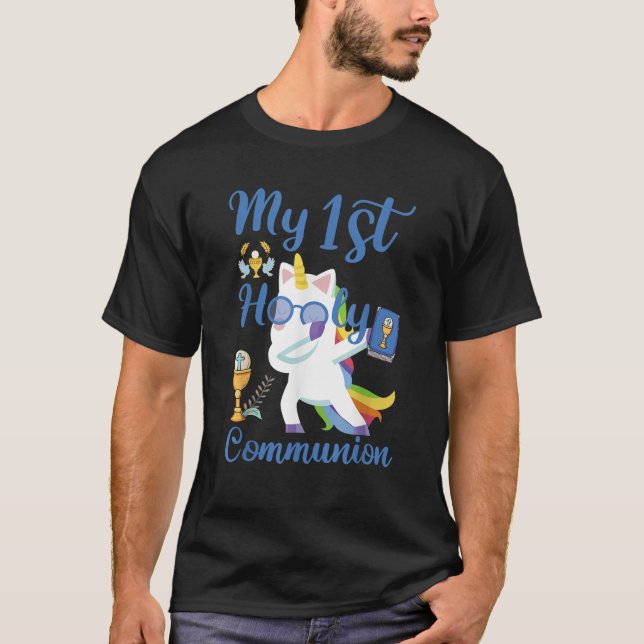 Mein 1. Heiliger Kommunion-Dobbing Einhorngeschenk T-Shirt (Vorderseite)