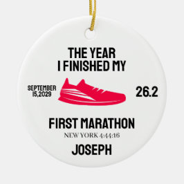 Mein 1. Marathonläufer Erster Marathon Läufer Keramik Ornament