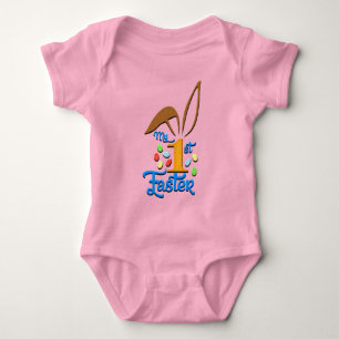 Mein 1. Osterbaby Girl Pink Bodysuit - Ostern Baby Strampler