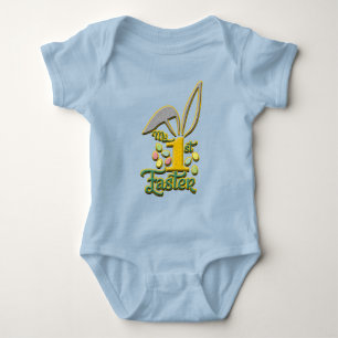 Mein 1. OsterBaby Unisex Blue Bodysuit - Ostern Baby Strampler