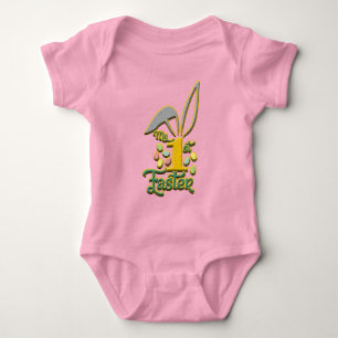 Mein 1. Osterbaby Unisex Pink Bodysuit - Oster Baby Strampler