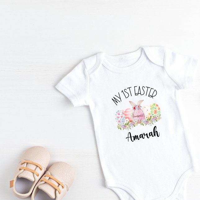 Mein 1. Ostereier Baby Kurzurlaub 1 Stück Baby Strampler (Von Creator hochgeladen)