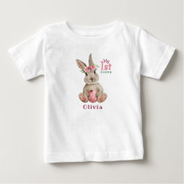 Mein 1. Osterfest - Kaninchen und Ei in Farbe Baby T-shirt