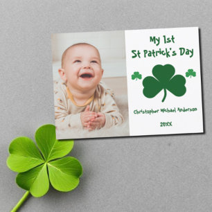 Mein 1. St Patrick's Day Baby Foto Postkarte