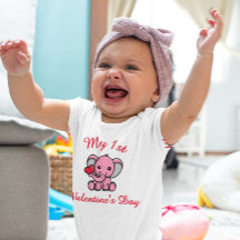 Mein 1. Valentinstag – Süser Elefant mit Herz