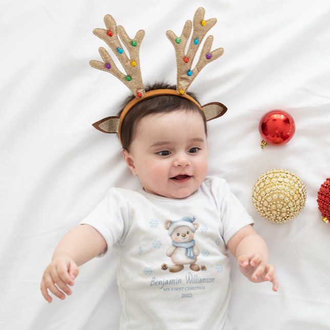 Mein 1. Weihnachten Baby Junge Strampler (Von Creator hochgeladen)