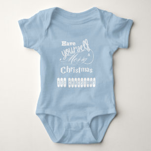 Mein 1. Weihnachten Frohe kleine Weihnachten Baby Strampler