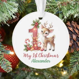 Mein 1. Weihnachten Kleiner Rentiere Foto Ornament